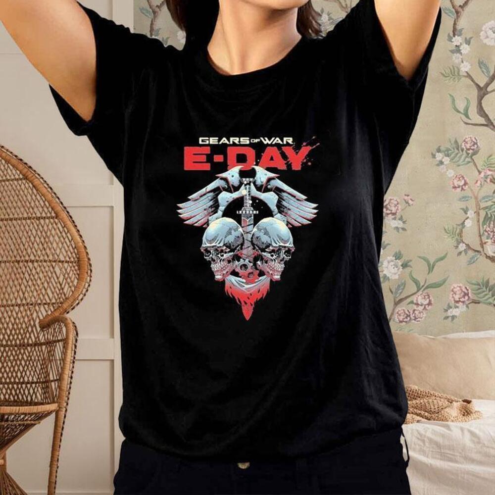 Gears Of War Brotherhood Eday Skull Logo Tshirt